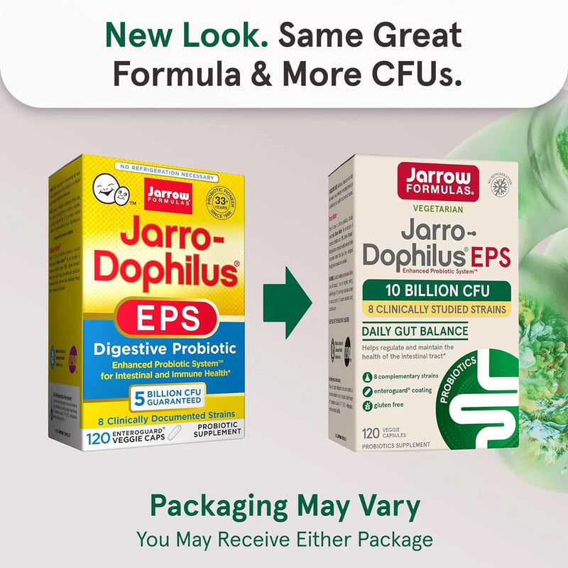 CLEARANCE! Jarrow Formulas Jarro-Dophilus® EPS - 10 Billion CFU - 120 Veggie Caps, BEST BY 12/2024