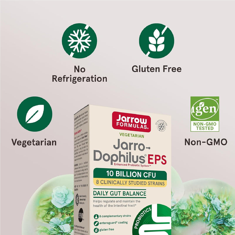 CLEARANCE! Jarrow Formulas Jarro-Dophilus® EPS - 10 Billion CFU - 120 Veggie Caps, BEST BY 12/2024