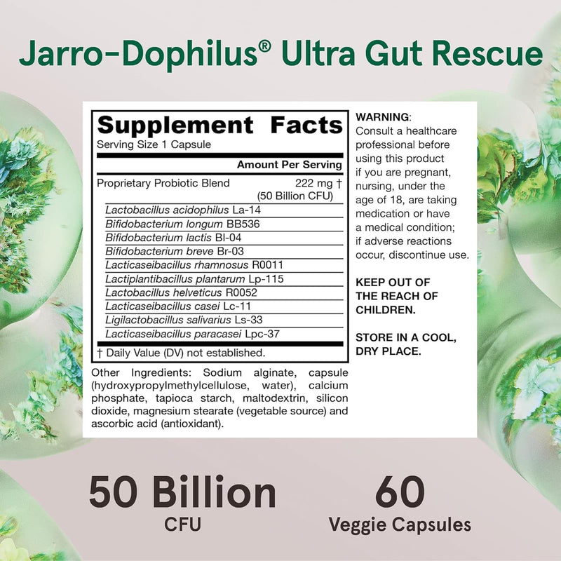 Fórmulas Jarrow, Jarro-Dophilus Ultra, 50 bilhões, 60 cápsulas vegetarianas