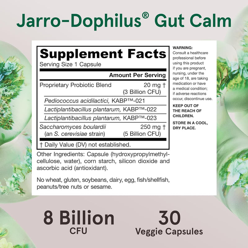 Jarrow Formulas Jarro-Dophilus Gut Calm 30 Delayed Release Veggie Caps - DailyVita