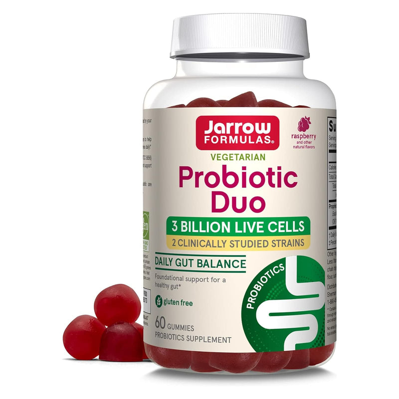 Jarrow Formulas Probiotic Duo Raspberry 3 Billion 60 gummies - DailyVita