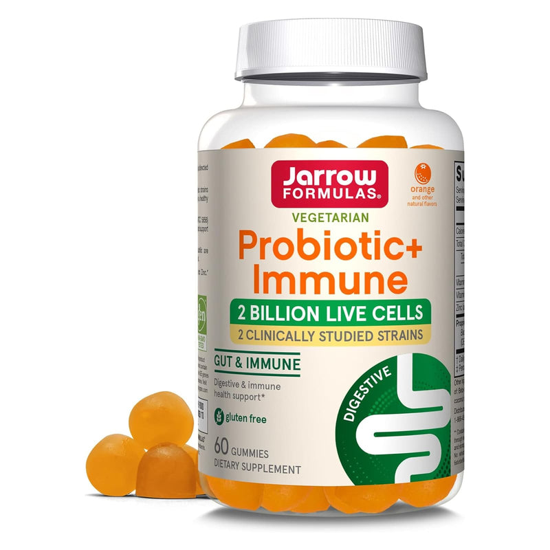 Jarrow Formulas、Probiotic + Immune、20億CFU +ビタミンC、Dおよび亜鉛、2つの臨床研究株、60グミ