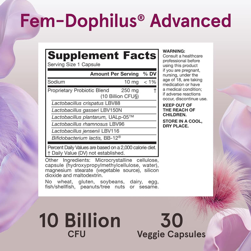 Jarrow Formulas Fem-Dophilus Advanced Care - Shelf Stable - 30 Counts - DailyVita