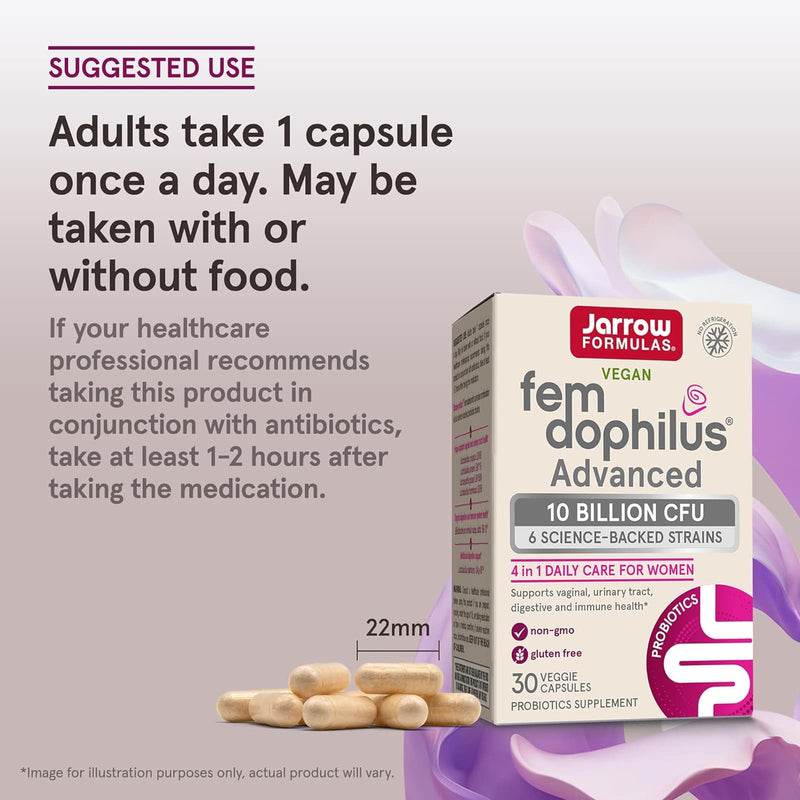 Jarrow Formulas Fem-Dophilus Advanced Care - Shelf Stable - 30 Counts - DailyVita