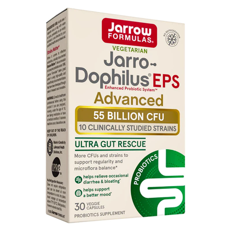 Jarrow Formulas Jarro-Dophilus® EPS Advanced 55 Billion CFU Ultra Gut Rescue 30 Veggie Capsules - DailyVita