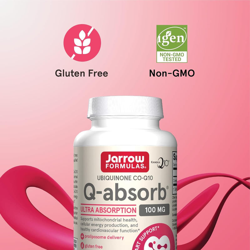 Jarrow Formulas Q-absorb Co-Q10 100 mg 60 Softgels - DailyVita
