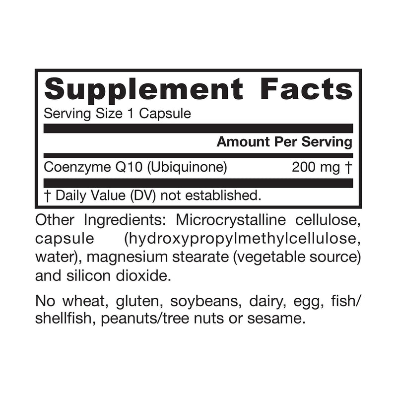 Jarrow Formulas Co-Q10 200 mg 60 Veggie Caps - DailyVita