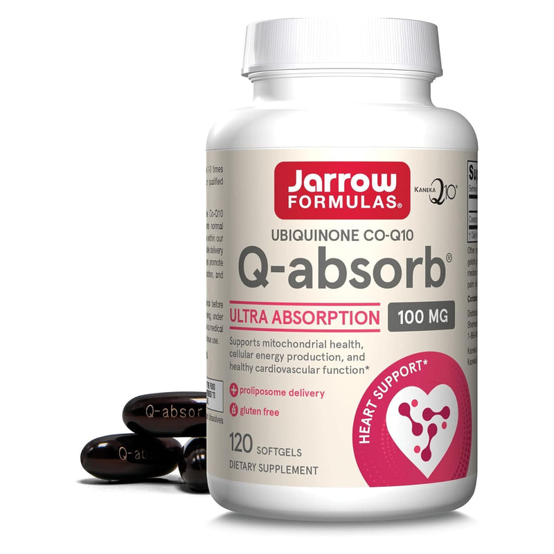Jarrow Formulas Q-absorb Co-Q10 100 mg 120 Softgels - DailyVita
