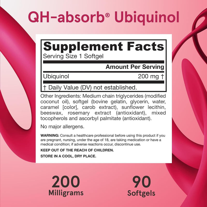 Jarrow Formulas, Ubiquinol, QH-Absorb, 200 mg, 90 cápsulas blandas