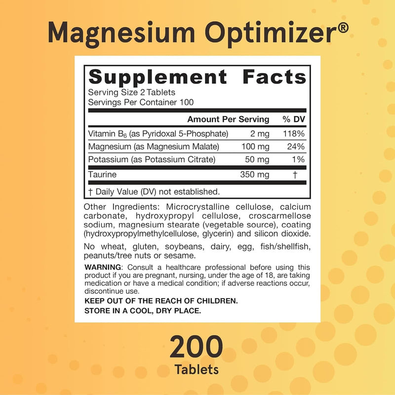 Jarrow Formulas Magnesium Optimizer 200 Tablets - DailyVita