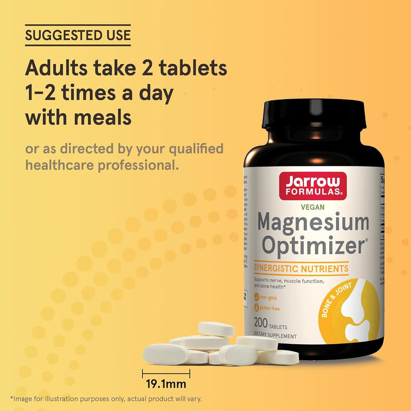 Jarrow Formulas Magnesium Optimizer 200 Tablets - DailyVita
