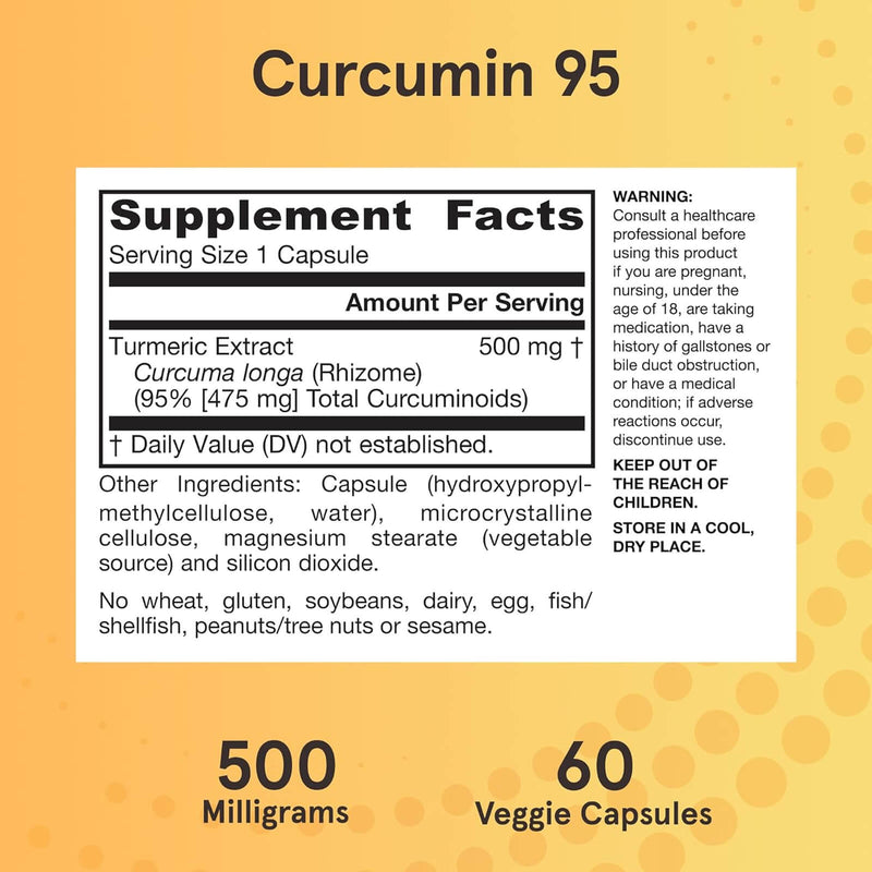 Jarrow Formulas Curcumin 95 500 mg 60 Veggie Caps