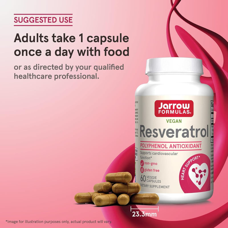 Jarrow Formulas Resveratrol 100 mg 60 Veggie Caps - DailyVita