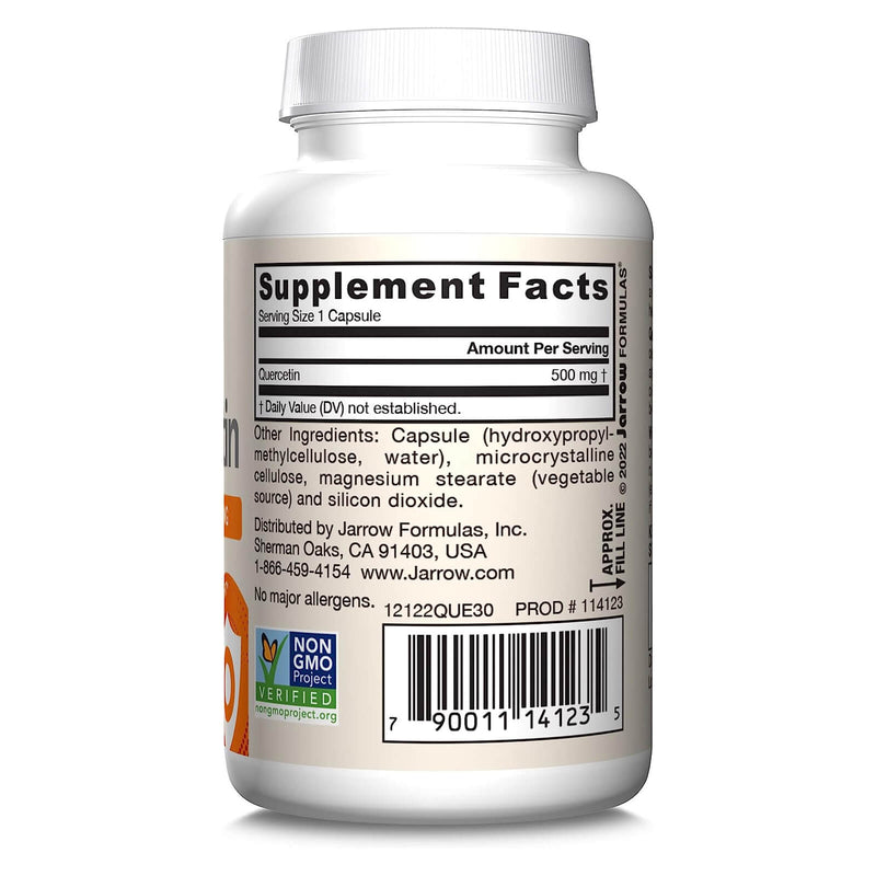 Jarrow Formulas Quercetin 500 mg 30 Veggie Caps - DailyVita