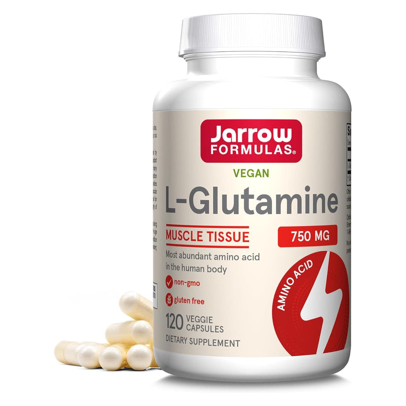 Jarrow Formulas L-Glutamine 750 mg 120 Veggie Caps - DailyVita
