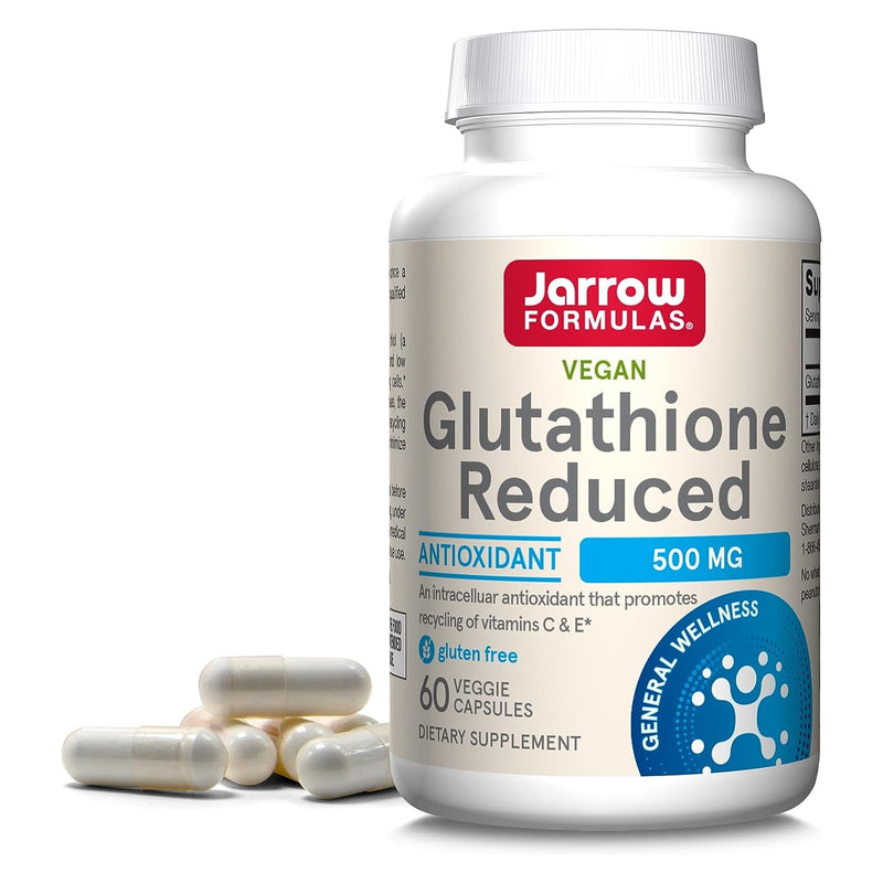 Jarrow Formulas, Glutatión reducido, 500 mg, 60 cápsulas vegetarianas