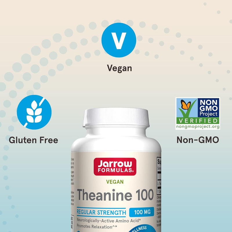 Jarrow Formulas Theanine 100 100 mg 60 Veggie Caps - DailyVita