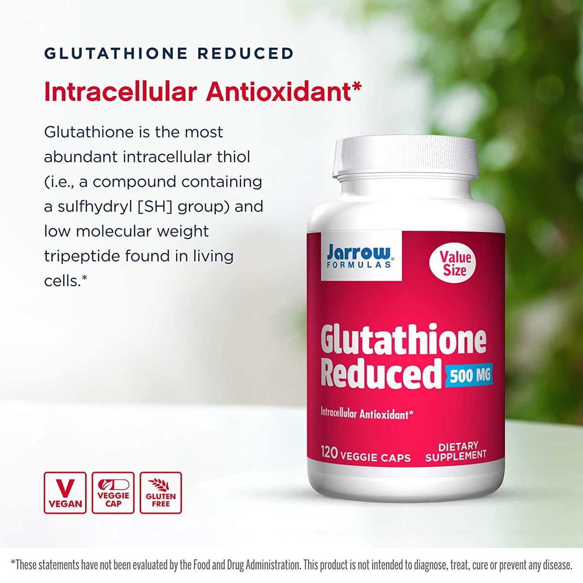 molecular weight of reduced glutathione Jarrow Formulas 500 mg 120 Veggie Caps GHK-CU - Research Peptide flavored supplement Variant:Bamboo Top Conservatory