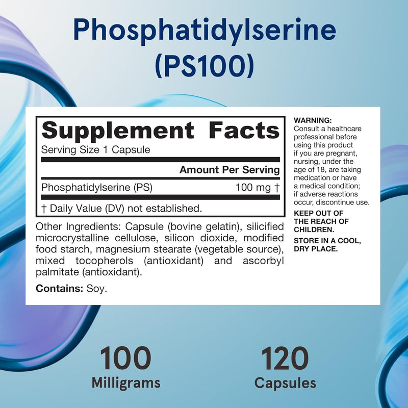 Jarrow Formulas PS 100 Phosphatidylserine 100 mg 120 Capsules - DailyVita