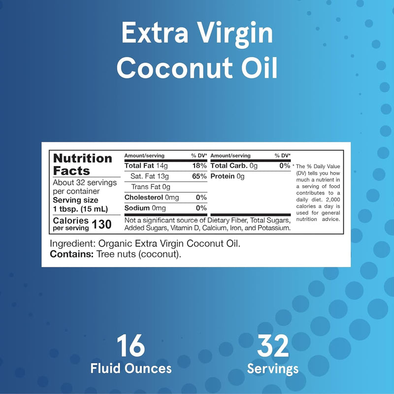 CLEARANCE! Jarrow Formulas Extra Virgin Coconut Oil Extra Virgin 16 fl oz, BEST BY 08/2024 - DailyVita