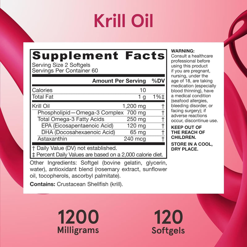 Jarrow Formulas Krill Oil 120 Softgels - DailyVita