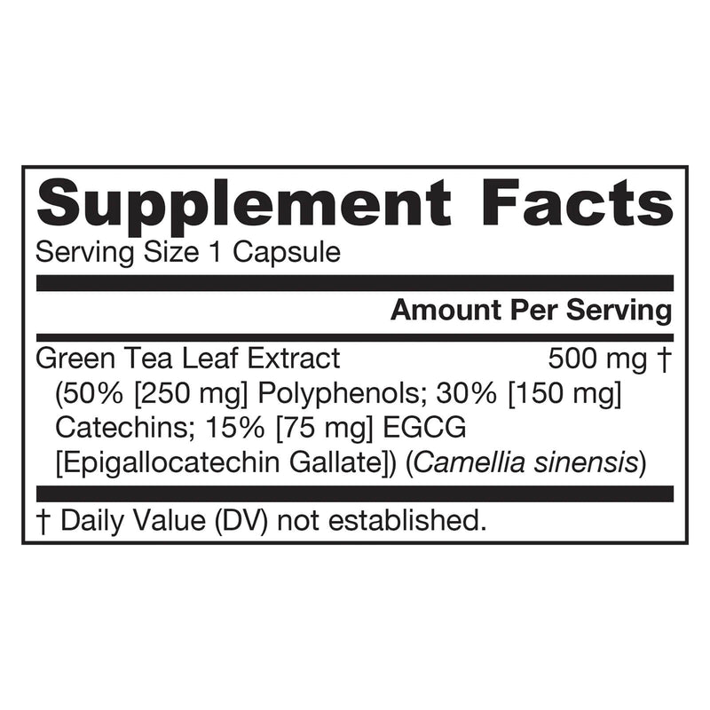 CLEARANCE! Jarrow Formulas Green Tea 500 mg 100 Veggie Caps, BEST BY 03/2025