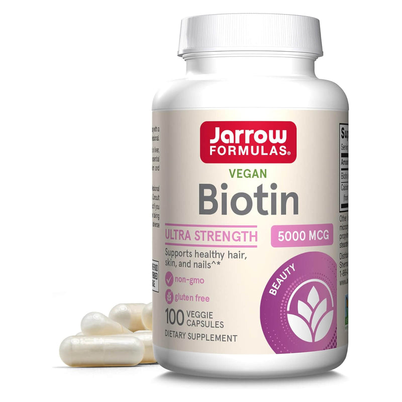 Jarrow Formulas Biotin 5,000 mcg 100 Veggie Caps - DailyVita