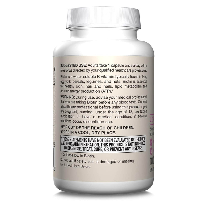 Jarrow Formulas Biotin 5,000 mcg 100 Veggie Caps - DailyVita