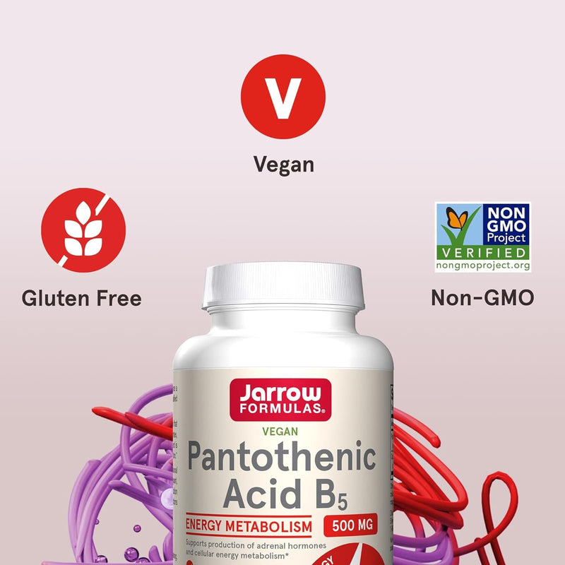 Jarrow Formulas Pantothenic Acid B5 500 mg 100 Veggie Caps - DailyVita