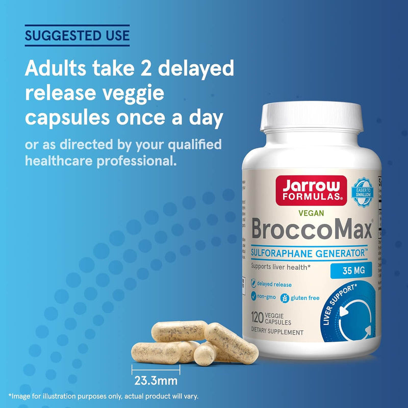 Jarrow Formulas BroccoMax 30 mg 120 Delayed Release Veggie Caps