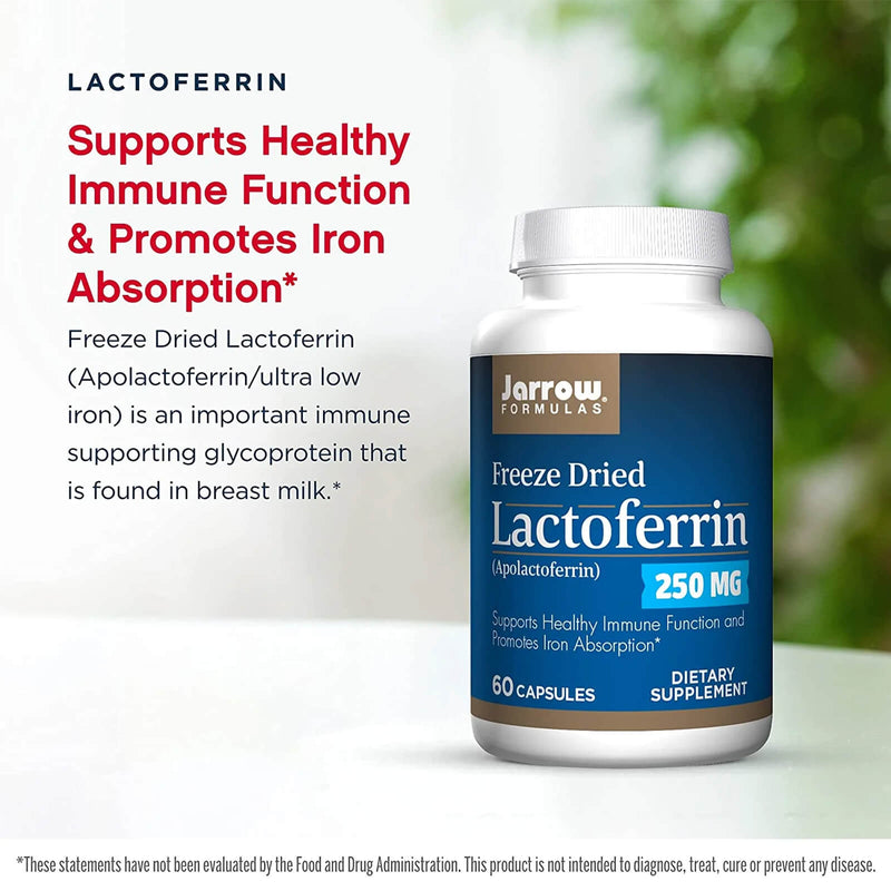 CLEARANCE! Jarrow Formulas Lactoferrin Freeze Dried 250 mg 60 Capsules, BEST BY 11/2024