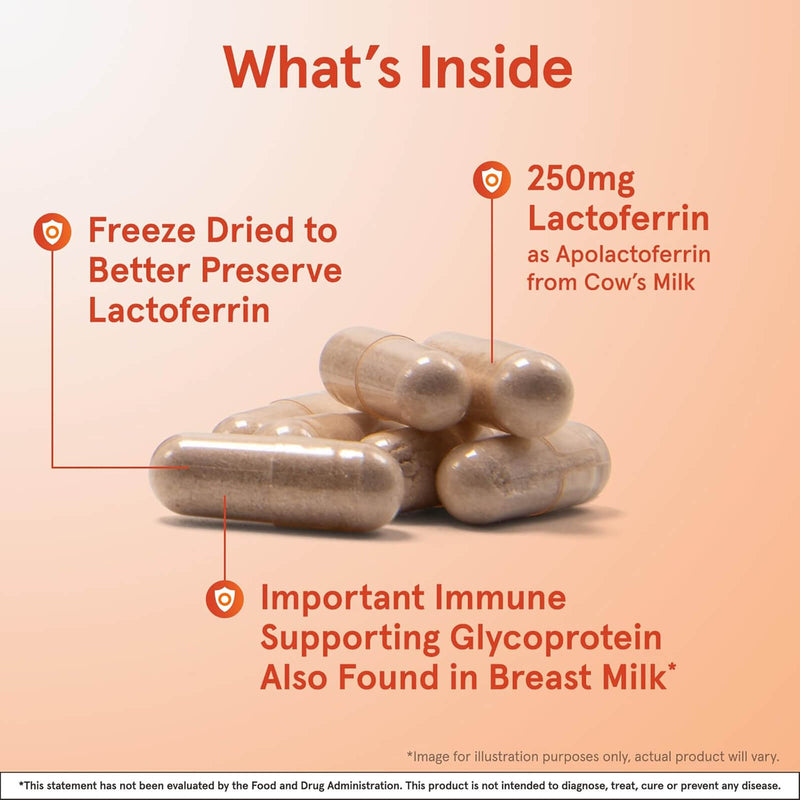 Jarrow Formulas 乳铁蛋白冷冻干燥250 mg 60胶囊