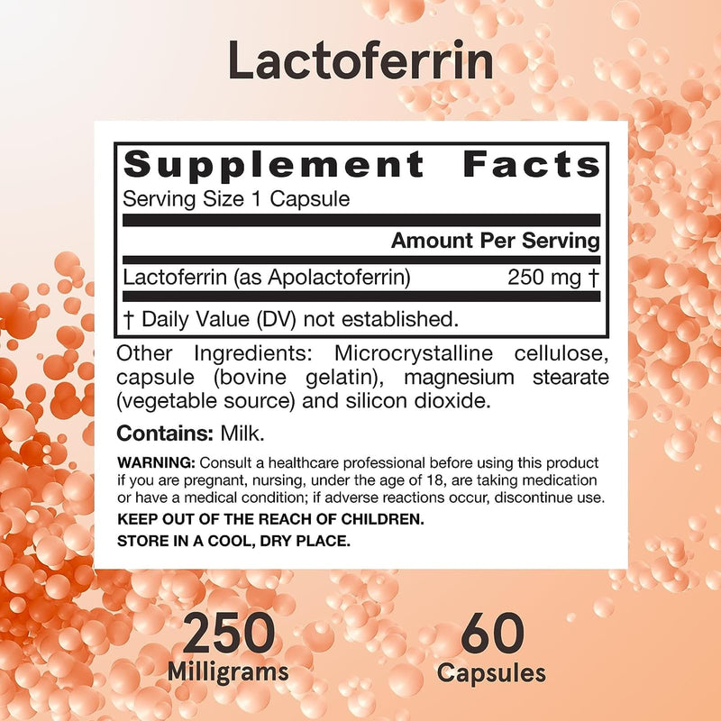 Jarrow Formulas Lactoferrin Freeze Dried 250 mg 60 Capsules - DailyVita