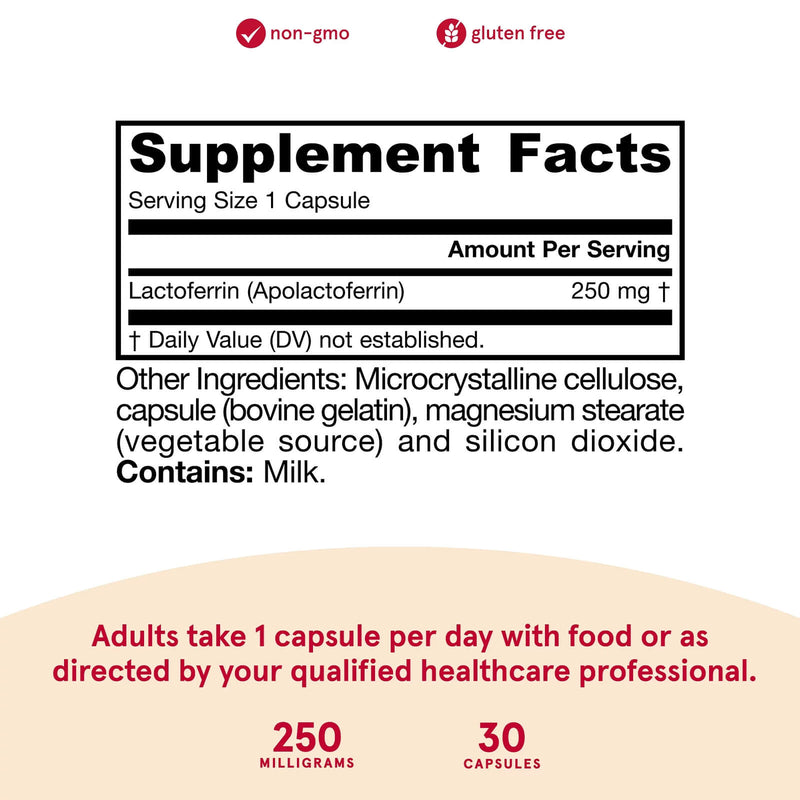 Jarrow Formulas Lactoferrin 30 Capsules