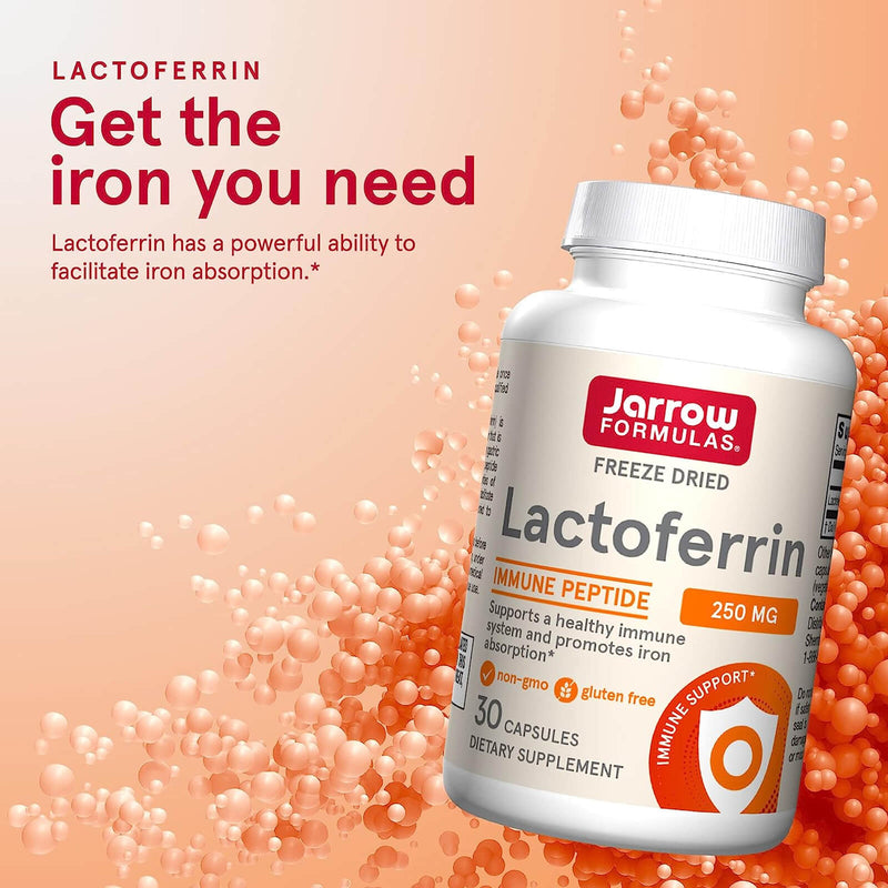 CLEARANCE! Jarrow Formulas Lactoferrin 30 Capsules, BEST BY 11/2024