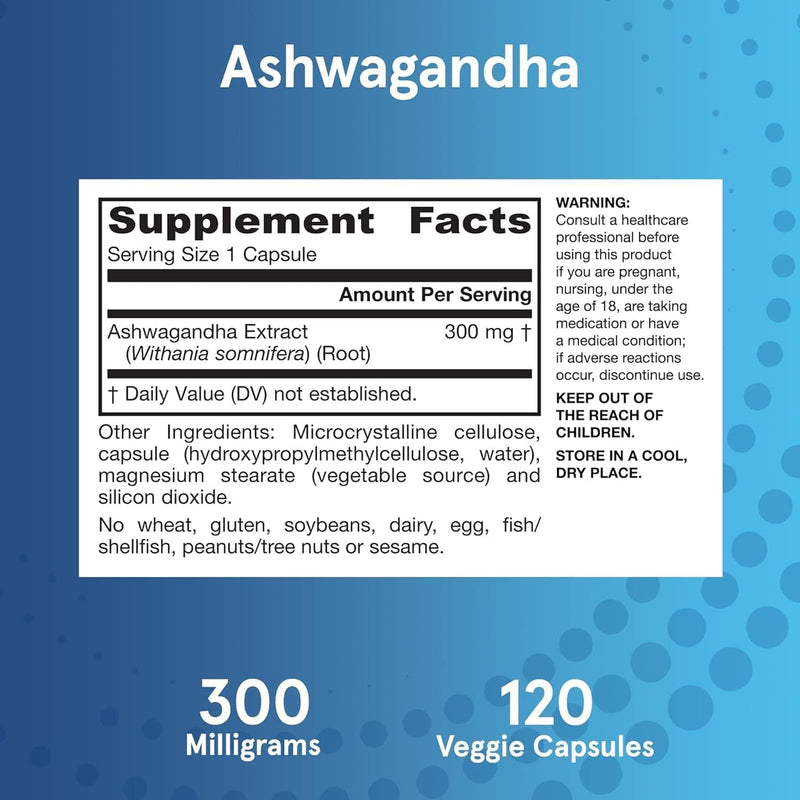Jarrow Formulas Ashwagandha 300 mg 120 Capsules