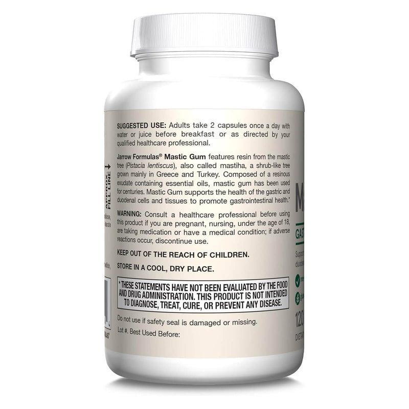 Jarrow Formulas, Mastic Gum, 500 mg, 120 cápsulas vegetarianas