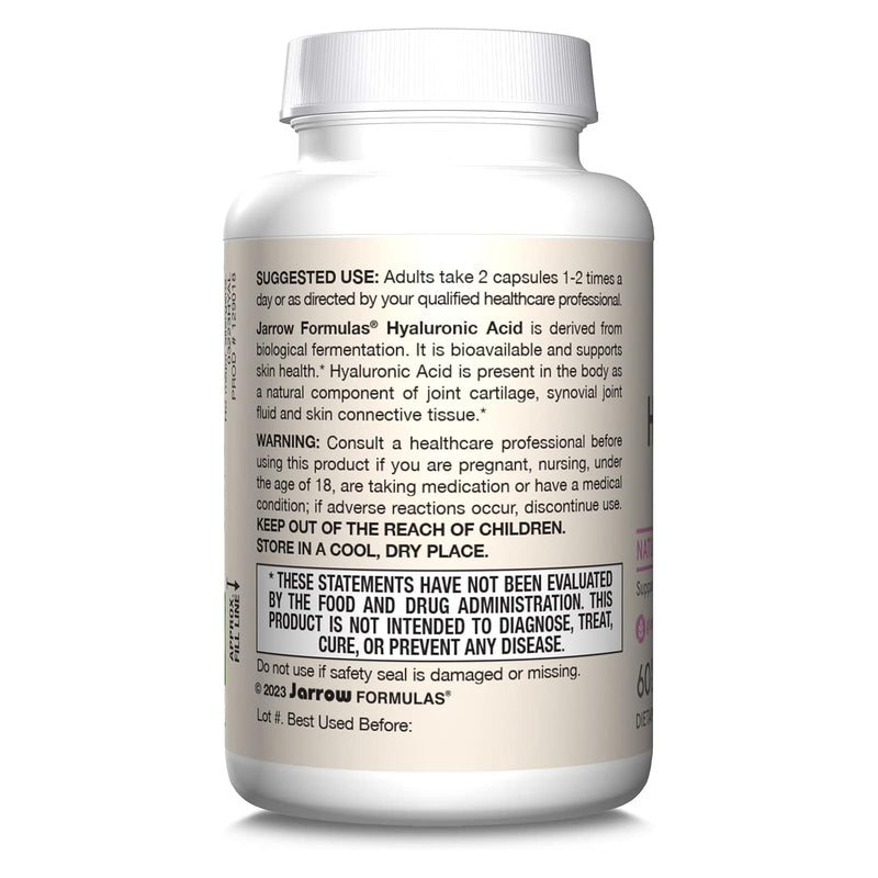 Jarrow Formulas Hyaluronic Acid 50 mg 60 Veggie Caps - DailyVita