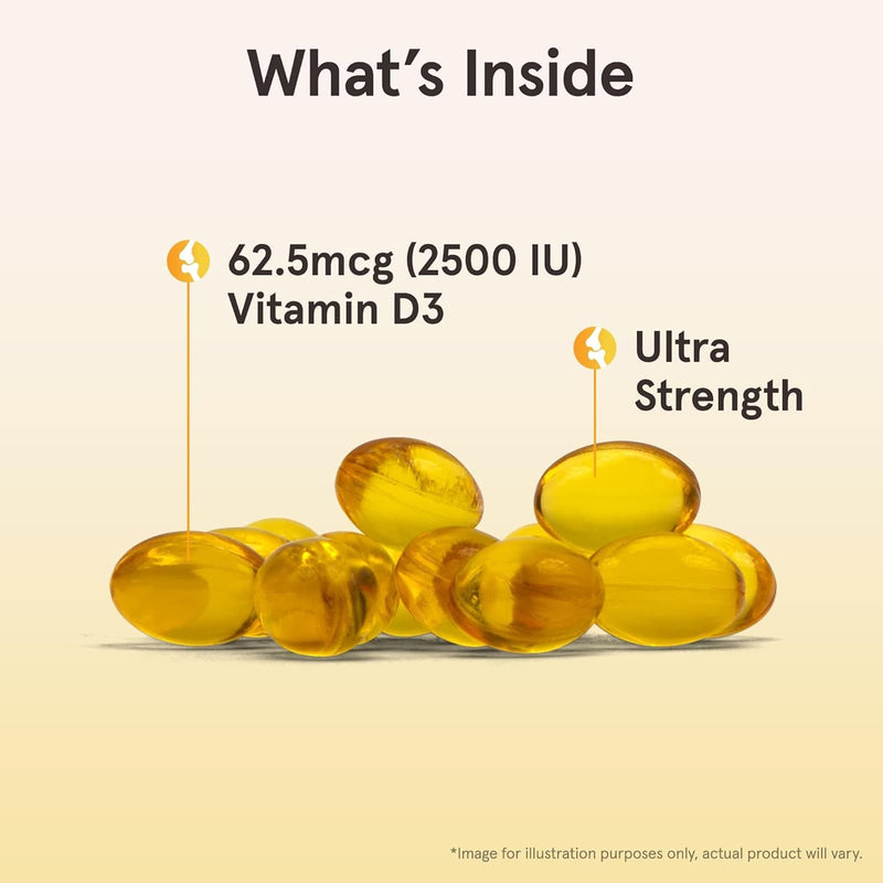 CLEARANCE! Jarrow Formulas Vitamin D3 Cholecalciferol 62.5 mcg (2,500 IU) 100 Softgels, BEST BY 04/2025