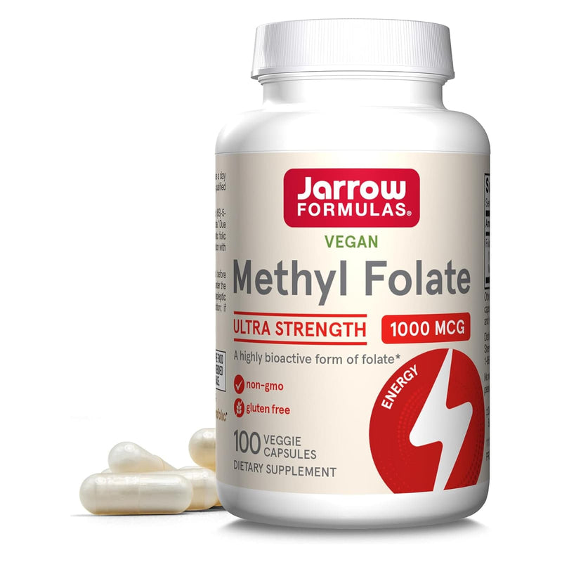 Jarrow Formulas Methyl Folate 1,000 mcg 100 Veggie Caps - DailyVita