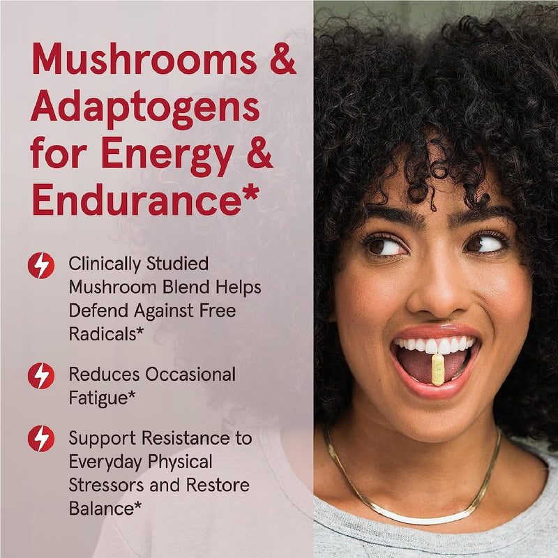 Jarrow Formulas Energy Optimizer 90 Veggie Caps - Mushrooms & Adaptogens - DailyVita