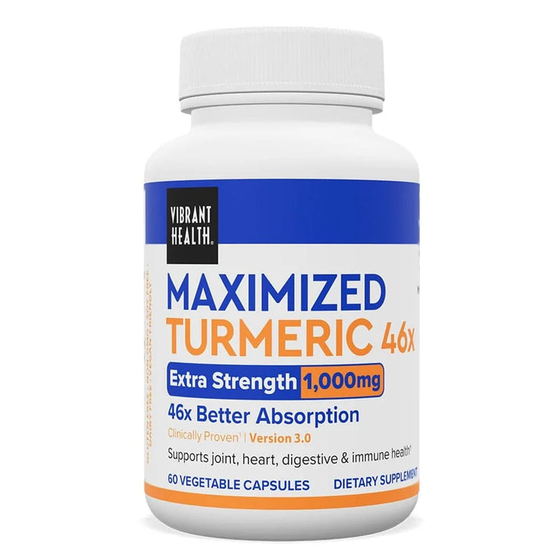 CLEARANCE! Maximized Turmeric 46X, 60 vegetable capsules, BEST BY 01/2025