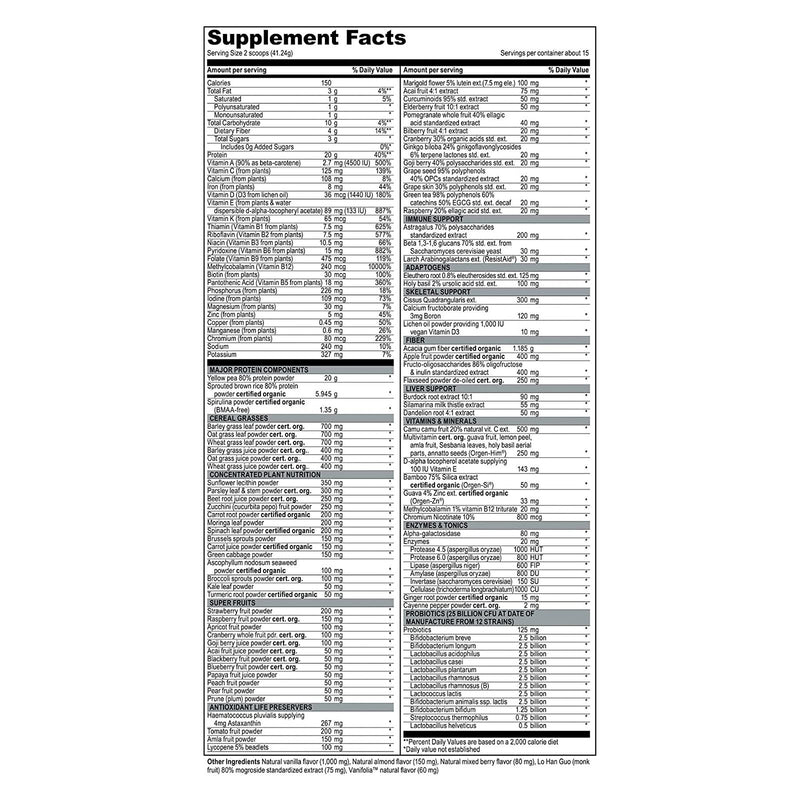 CLEARANCE! Vibrant Health Maximum Vibrance Vanilla multi-supplement, powder, 618.6 g (21.82 oz), BEST BY 12/2025 - DailyVita