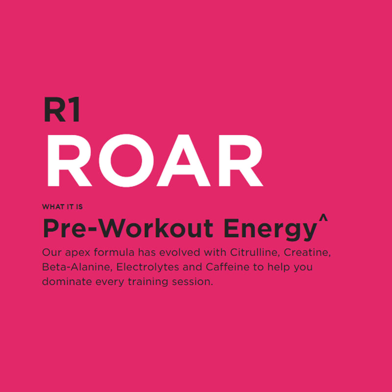 R1 Roar Pre Workout 30 Servings Blue Razz 300 g - DailyVita