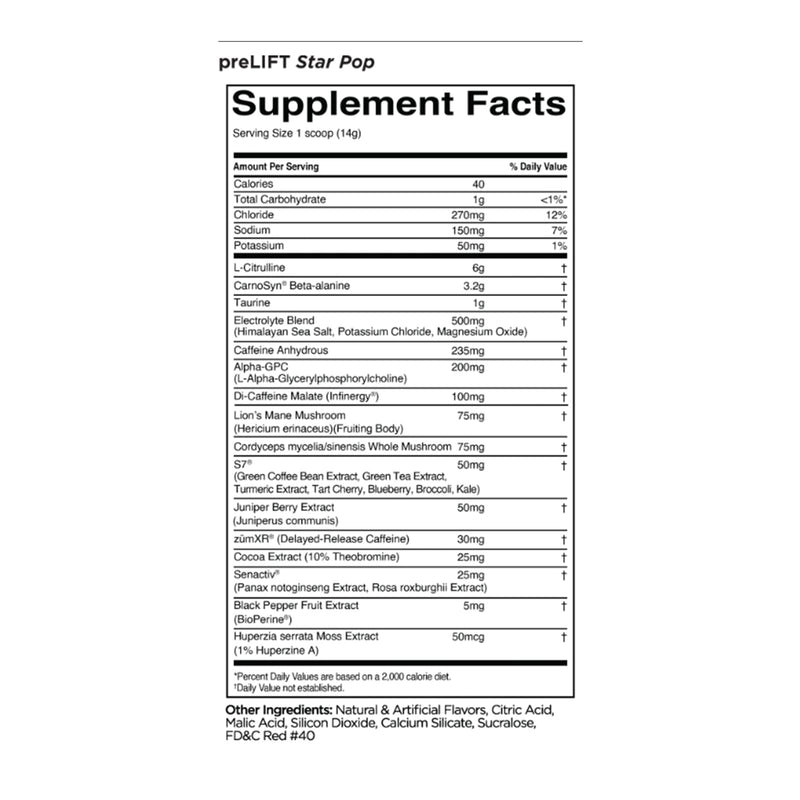 R1 PreLIFT - 30 Servings - Star Pop 420 g - DailyVita