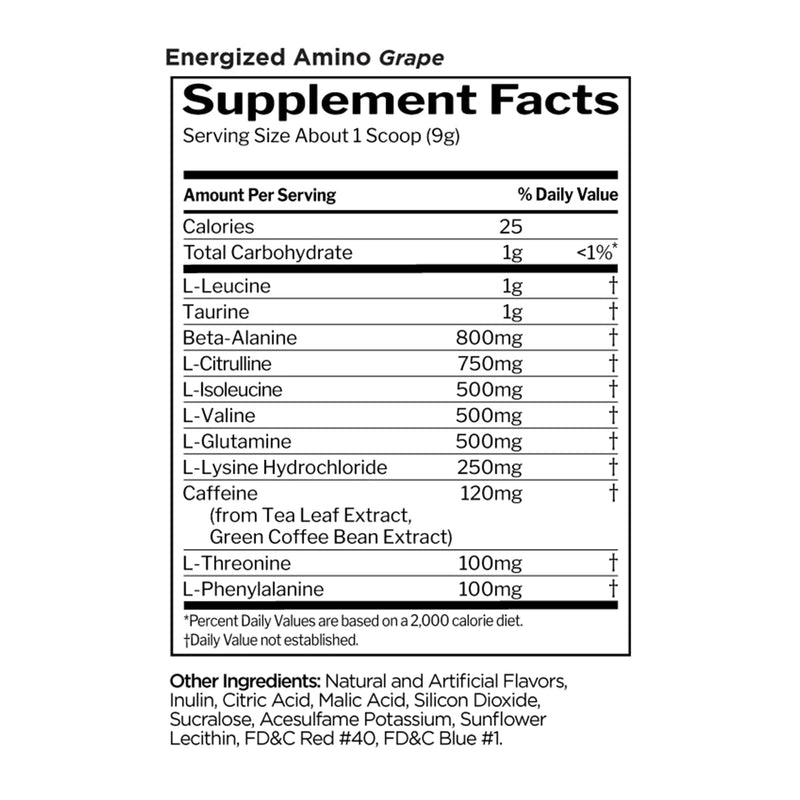 R1 Energized Amino - 30 Servings - Grape 270 g - DailyVita