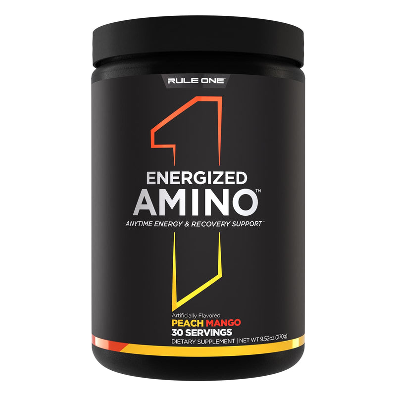 CLEARANCE! R1 Energized Amino - 30 Servings - Peach Mango 270 g, BEST BY 03/2026 - DailyVita