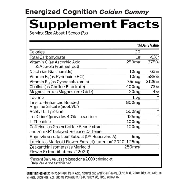 R1 Energized Cognition - 30 Servings - Golden Gummy 210 g - DailyVita