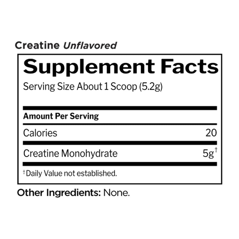 R1 Creatine 100% Creatine Monohydrate 150 Servings Unflavored 750 g - DailyVita