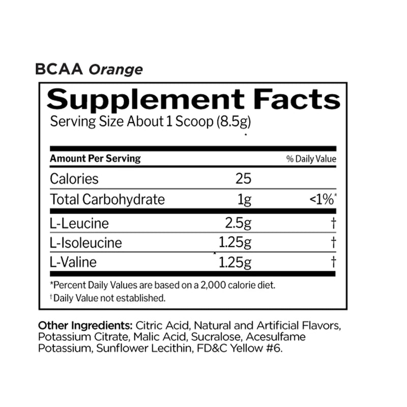 R1 BCAAS支链氨基酸30份橙色爆发222 g